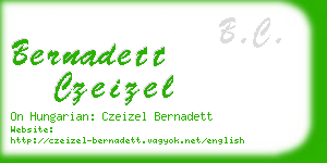 bernadett czeizel business card